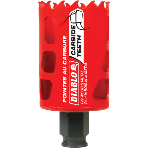 Scie cloche pour bois et m&eacute;tal, 1-3/4", Profondeur de la coupe 2-3/8", Carbure Ontario Packaging