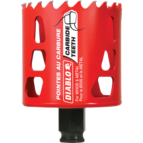 Wood & Metal Hole Saw, 2-5/8", 2-3/8" Depth of Cut, Carbide Ontario Packaging