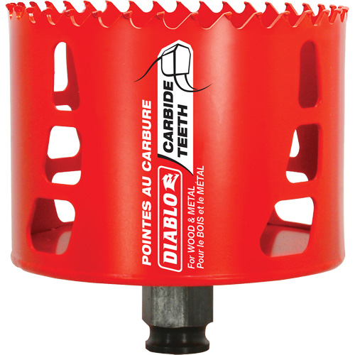 Scie cloche pour bois et m&eacute;tal, 3-1/2", Profondeur de la coupe 2-3/8", Carbure Ontario Packaging