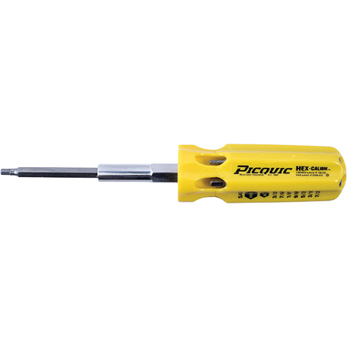 Hex-Calibre SAE Multi-Bit Screwdriver, Plastic Handle Ontario Packaging
