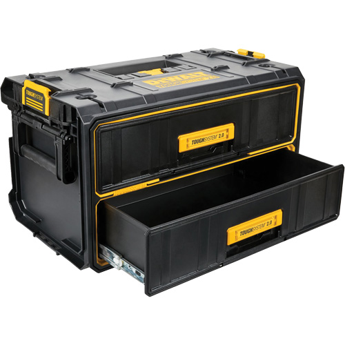 Unit&eacute; &agrave; deux tiroirs ToughSystem 2.0, 12-1/3" x 12-3/5", Noir/Jaune Ontario Packaging