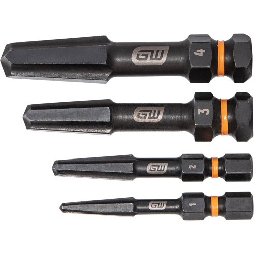 Bolt Biter Screw Extractor Set, High Speed Steel, 4 Pieces Ontario Packaging