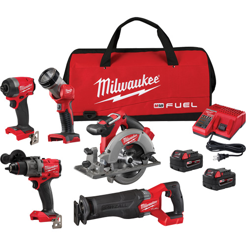 Jeu de 5 outils combin&eacute;s M18 Fuel, Lithium-ion, 18 V Ontario Packaging