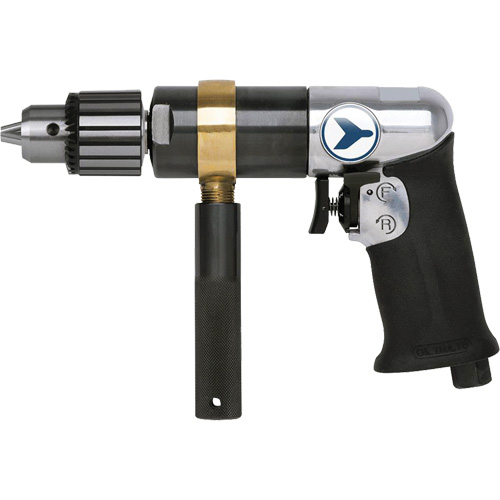 AD12VSRK Perceuse pneumatique &agrave; vitesse variable, 6 pi³/min, 1/4" NPT, 82 dBA, 1/2" mandrin, Avec cl&eacute; Ontario Packaging