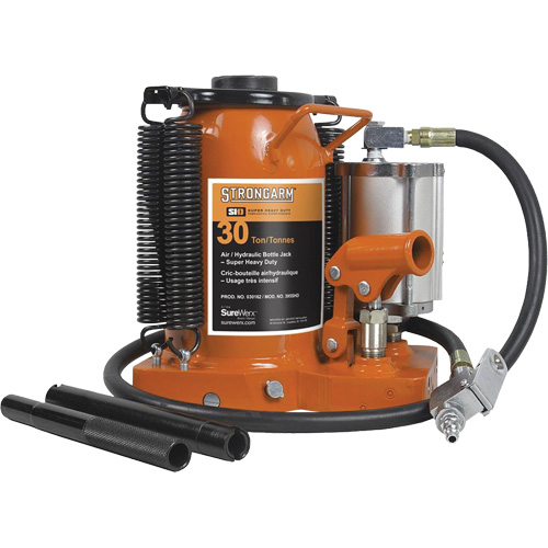 Crics &agrave; bouteille &agrave; air comprim&eacute;, 30 tonne(s), Air comprim&eacute;/hydraulique Ontario Packaging