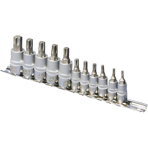 SS1438-11T Jeu de douilles chrom&eacute;es, Torx, Prise 1/4"/3/8", 10 mr Ontario Packaging