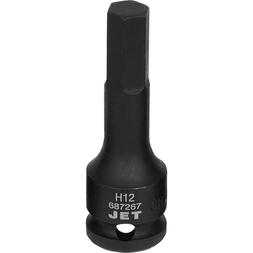Impact Socket Bits, Hex, 12 mm x 1/2" Drive Ontario Packaging