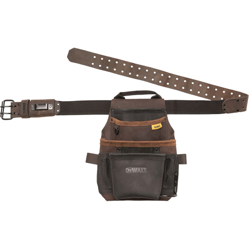 Tool Pouch & Belt, Multiple Tool Holder, Leather, 12 Pockets Ontario Packaging
