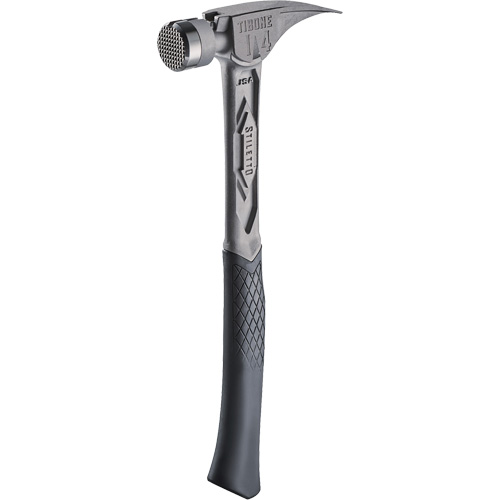TIBONE Milled Titanium Framing Hammer, 14 oz., Solid Steel Handle, 15-1/4" L Ontario Packaging