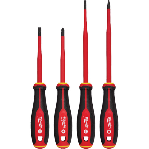 Jeu de tournevis isol&eacute;s &agrave; pointe &eacute;troite, 4 mcx, Magn&eacute;tique Ontario Packaging