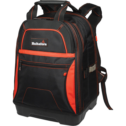 Sac &agrave; dos &agrave; outils &agrave; base moul&eacute;e, Noir/Rouge, Balistique/Polyester Ontario Packaging