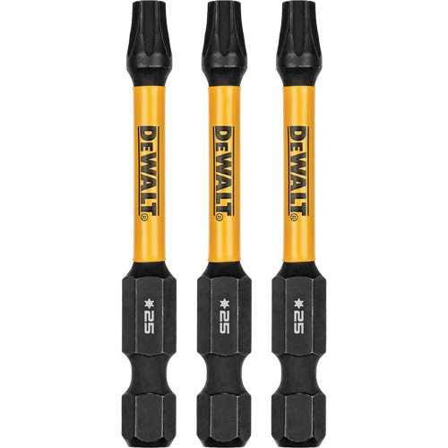 3-Piece FLEXTORQ&reg; Impact Screwdriving Bits, Torx, T-25, 1/4" Drive Ontario Packaging