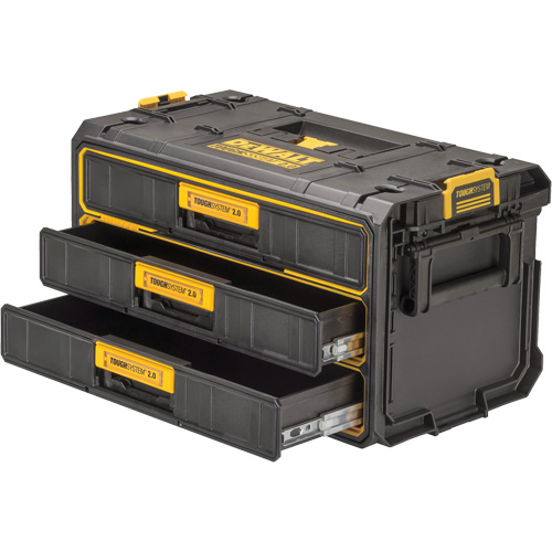 ToughSystem&reg; 2.0 Three-Drawer Unit, 21-4/5" x 12-3/10" x 12-3/5", Black/Yellow Ontario Packaging