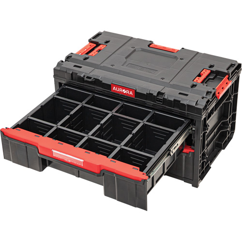 Arx&reg; 2-Drawer Toolbox, 23-1/10" x 15" x 13-2/5", Black Ontario Packaging