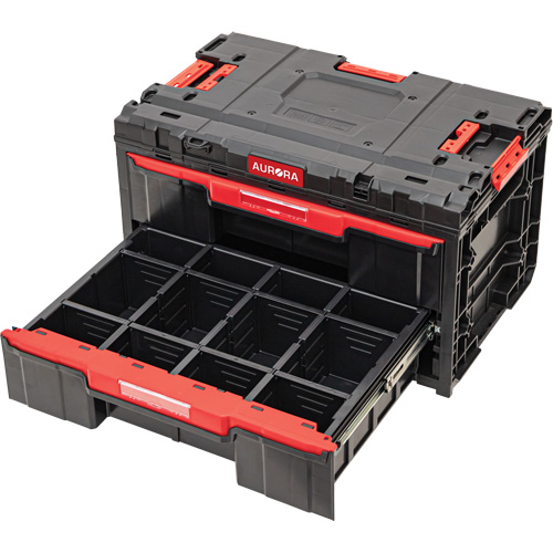 Arx&reg; 2-Drawer Toolbox, 23-1/10" x 15" x 13-2/5", Black Ontario Packaging