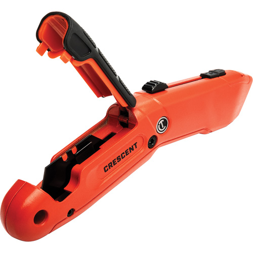 Couteau de s&eacute;curit&eacute; autor&eacute;tractable, 1", Acier, Prise en Aluminium Ontario Packaging