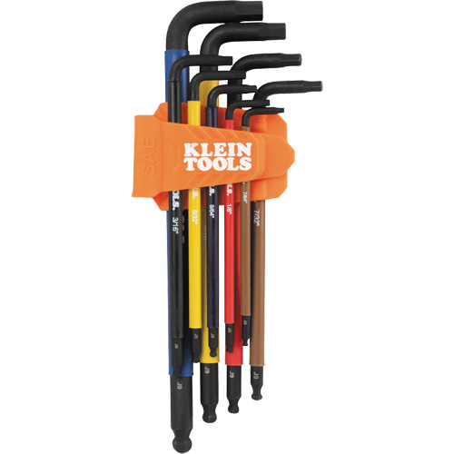 Colour-Coded Extra-Long L Style Hex Key Caddy Set, 9 Pcs., Imperial Ontario Packaging