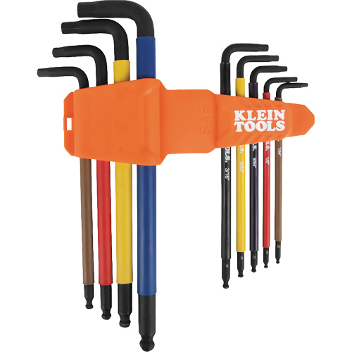 Colour-Coded Extra-Long L Style Hex Key Caddy Set, 9 Pcs., Imperial Ontario Packaging