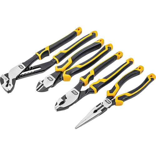 PITBULL Dual Material Mixed Plier Set, 4 Pieces Ontario Packaging