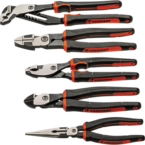 Z2 Mixed Dual Material Plier Set, 5 Pieces Ontario Packaging