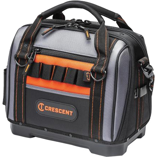 Sac ouvert de 14" pour outils d'ouvrier, Polyester, 32 pochettes, Noir/Gris Ontario Packaging