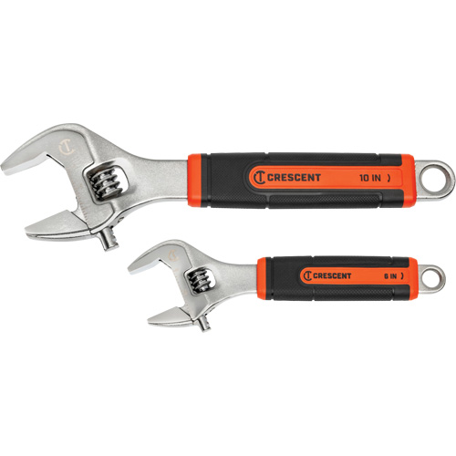 Quick-Fit-Jaw Adjustable Wrench Set, Adjustable, 2 Pieces, Imperial and Metric Ontario Packaging