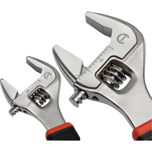 Quick-Fit-Jaw Adjustable Wrench Set, Adjustable, 2 Pieces, Imperial and Metric Ontario Packaging