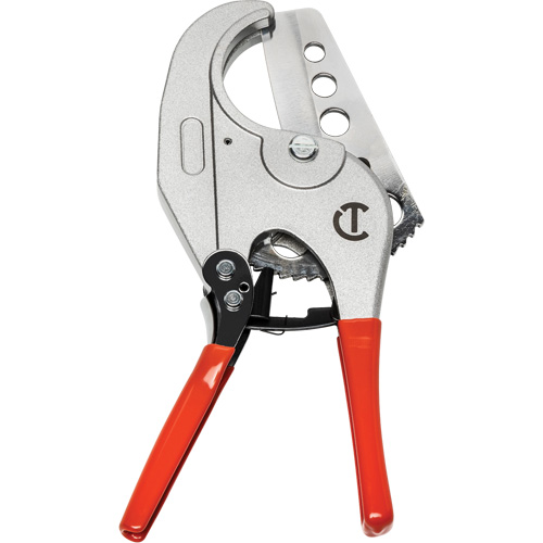 Ratcheting PVC Pipe Cutter with Dipped Grips, 1/4"- 2-3/8" Capacity Ontario Packaging