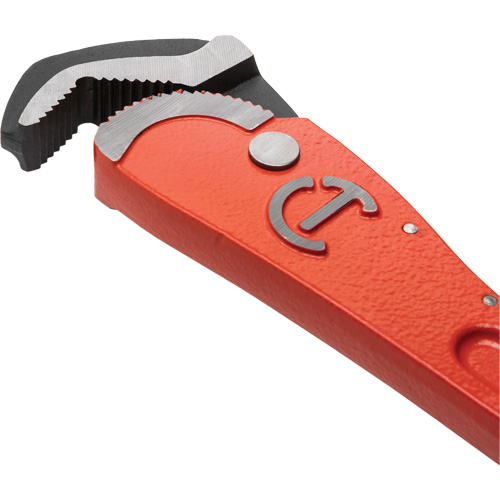 Self-Adjusting Pipe Wrench, 1-1/2" Jaw Capacity, 12" Long, Powder Coated Finish, Non-Ergonomic Handle Ontario Packaging