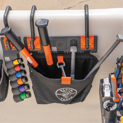 Module de poche pour quincaillerie avec crochet en S Bucket Work Centre, Nylon, 1 pochettes, Noir/Orange Ontario Packaging