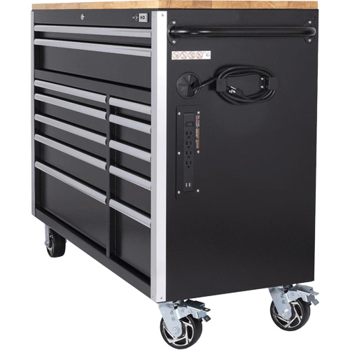 HDRC5212 HD Series Roller Cabinet, 12 Drawers, 51-1/4" W x 21" D x 40-3/10" H, Black Ontario Packaging