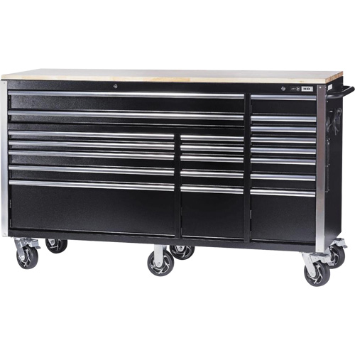 HDRC7220 Armoire mobile de s&eacute;rie HD, 20 tiroirs, 72" la x 24" p x 42-3/10" h, Noir Ontario Packaging