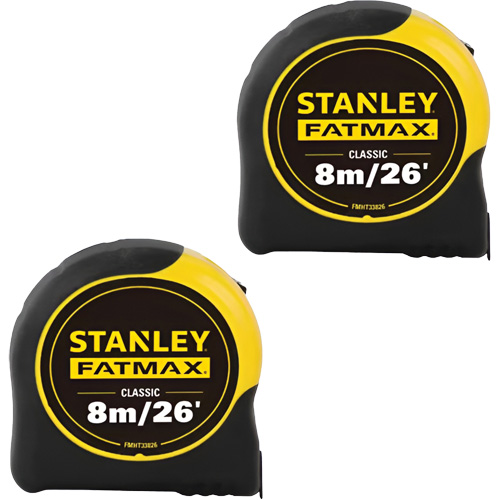 FATMAX&reg; Classic Tape Measures, 1-1/4" x 26'/8 m, Imperial & Metric Graduations Ontario Packaging