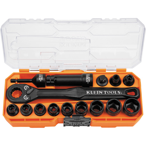 KNECT Essential Pass Through Impact Socket Set, 28 Pcs, Impact, 3/8" Drive Size Ontario Packaging