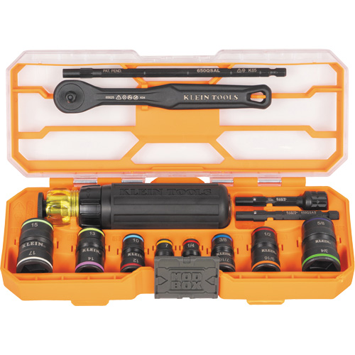 Flip-16 KNECT Ratcheting Impact Flip Socket Screwdriver Set, 13 Pcs Ontario Packaging