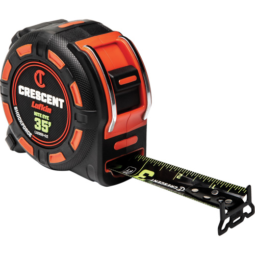 Shockforce NITE EYE Tape Measure, 1-1/4" x 35', SAE Graduations Ontario Packaging