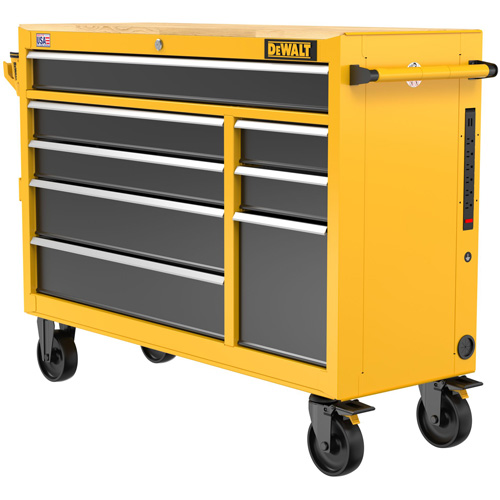 Heavy-Duty Mobile Workstation, 8 Drawers, 52" W x Yellow Ontario Packaging