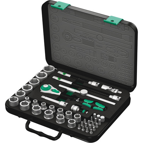 8100 SB 2 Zyklop Speed Ratchet Set, 43 Pcs, 3/8" Drive Size Ontario Packaging