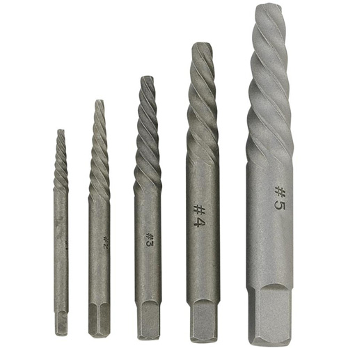 Jeu d'extracteurs de vis h&eacute;licoidale JSSE-5S , Acier alli&eacute; Ontario Packaging