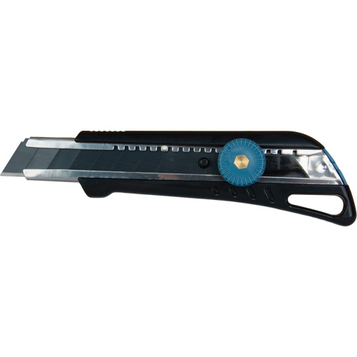 18mm Professional Knife with Ratchet, Stainless Steel, Heavy-Duty, Plastic Handle Ontario Packaging