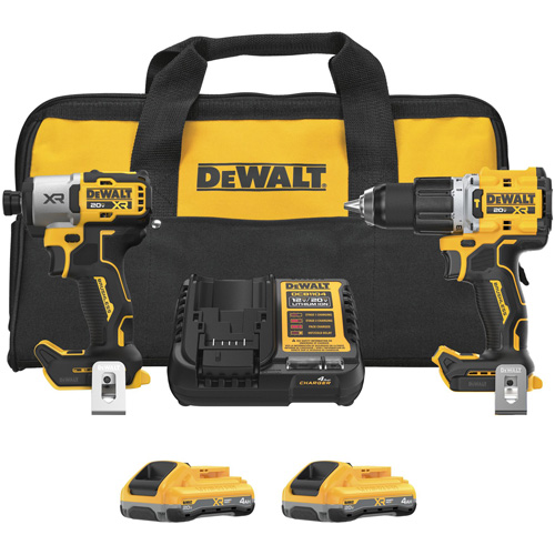XR&reg; 2-Tool Hammer Drill/Impact Combo Kit with POWERPACK Batteries, Lithium-Ion, 20 V Ontario Packaging