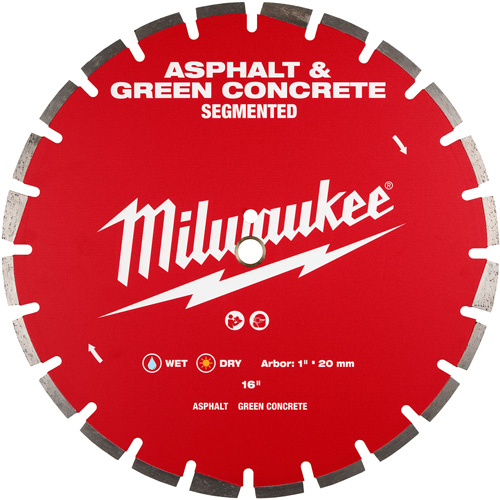 Lame diamant&eacute;e segment&eacute;e pour asphalte et b&eacute;ton vert Ontario Packaging