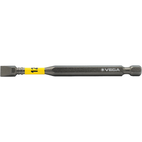 Impactech&reg; Power Bit, Slot, 12F-14R Tip, 1/4" Drive Size, 3-1/2" Length Ontario Packaging