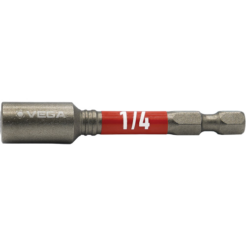 Impactech&reg; Nut Driver, 1/4" Tip, 1/4" Drive, 2-9/16" L, Magnetic Ontario Packaging