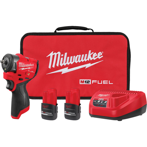 M12 FUEL Subcompact Impact Wrench with Friction Ring Kit, 12 V, 3/8" Socket Ontario Packaging