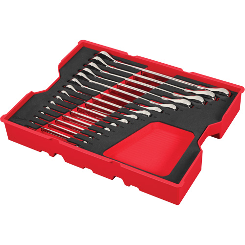 SAE Wrench Set with Tray for PACKOUT Drawers, Ratcheting Combination, 15 Pieces, Imperial Ontario Packaging