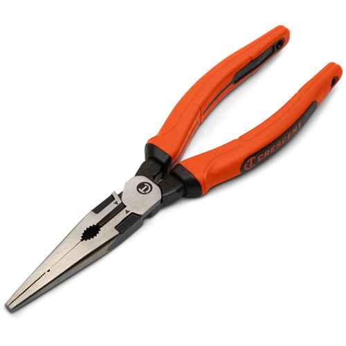 Z2 Long Nose Plier with Dual Material Grip Rawhide Handle, 8" L Ontario Packaging