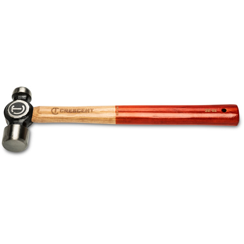Ball Pein Hammer, 32 oz. Head Weight, Polished Face, Wood Handle Ontario Packaging