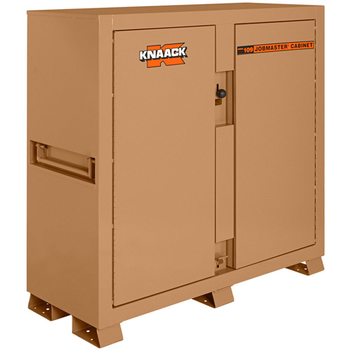Model 109 Jobsite Cabinet with Padlock, Steel, 47.5 Cubic Feet, Tan Ontario Packaging