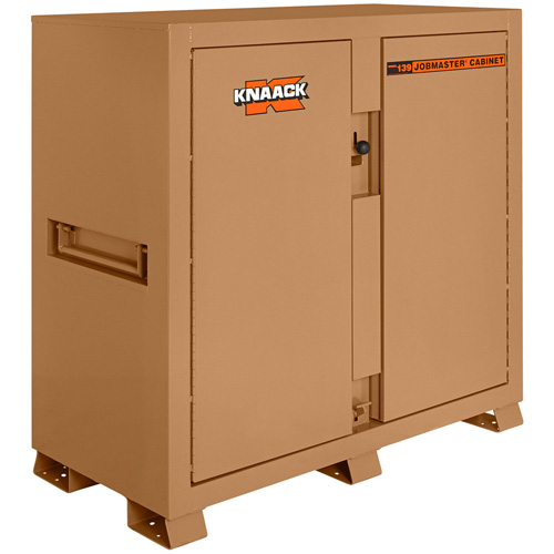 Model 139 Jobsite Cabinet with Padlock, Steel, 59.4 Cubic Feet, Tan Ontario Packaging